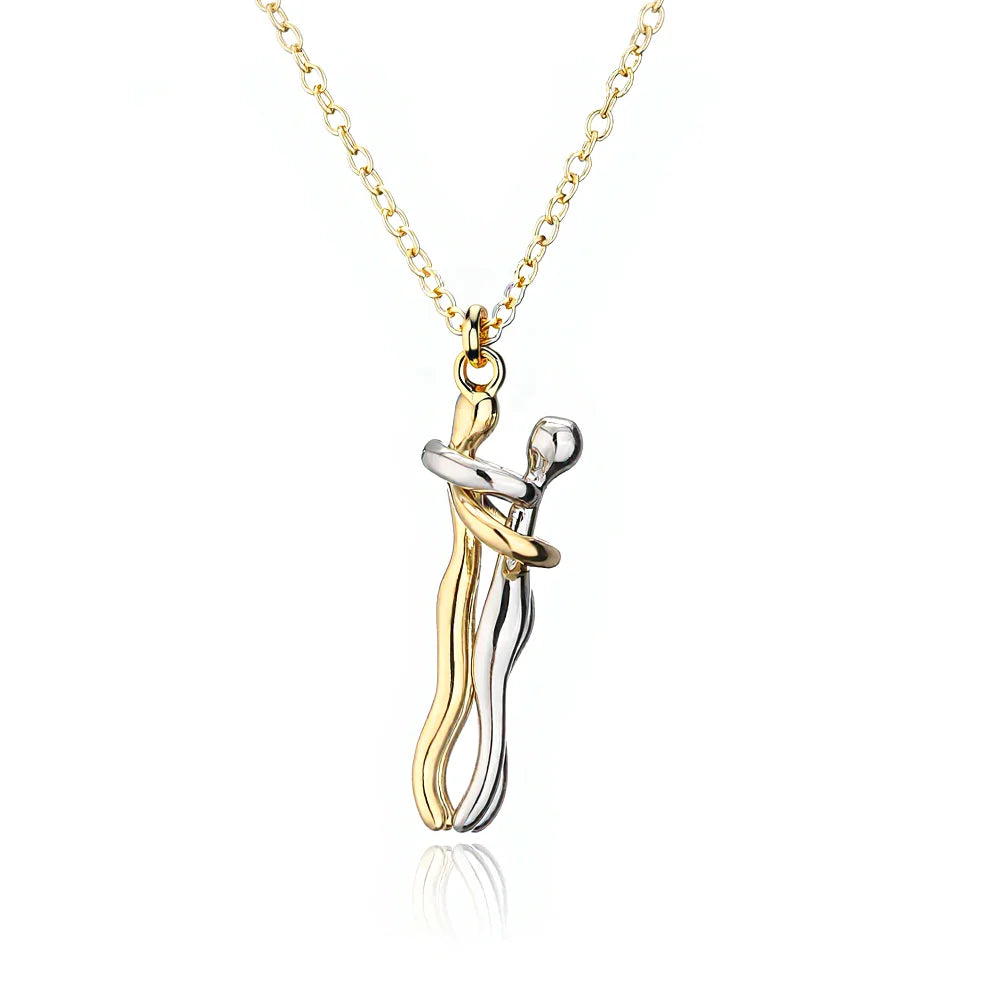 Pendentif Étreinte Or et Argent VELKIOR